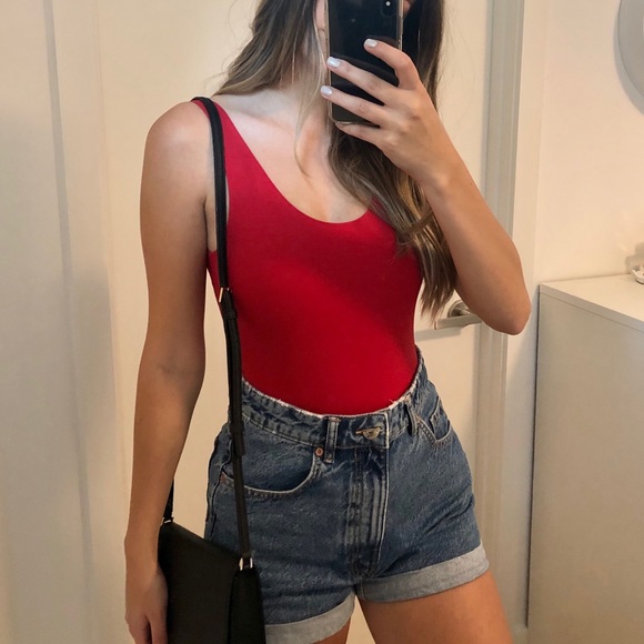 Aritzia Tops - ARITZIA Red Bodysuit